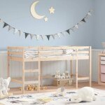 Lit mezzanine enfants �chelle 80x200 cm bois pin massif