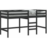 Vidaxl - lit mezzanine d'enfants sans matelas avec chelle noir 80x200cm