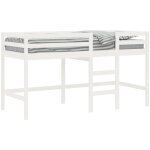 Vidaxl - lit mezzanine enfants échelle blanc 90x190 cm bois pin massif Vidaxl - lit mezzanine enfants échelle blanc 90x190 cm bois pin massif
