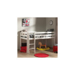Les tendances - lit surlev 90x200 cm avec chelle blanc - pino