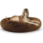 Lit moelleux rond pour chat et chien extra large lavable avec coussin corbeille et panier pour chien ...