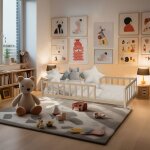 Le quai des affaires - lit nino 90x190 + 1 sommier + barri�re / naturel / 197x97x36