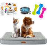Lit orthopdique pour chien coussin pour chien corbeille pour chien cookie ecuelle incluse + 3x os  ...