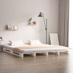 Lit de palette sans matelas blanc bois massif vidaxl