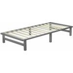 D�coshop26 - lit palette avec sommier � lattes 90x200 cm en bois massif gris lit06223