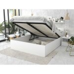 Kids literie - lit panama 160x200 + coffre - sommier inclus blanc