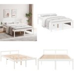 Vidaxl - lit pour personne ge sans matelas 140x190 cm bois pin massif - lit senior - lit pour personnes ...
