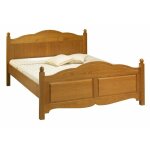 Beaux meubles pas chers - lit pin massif miel 2 places 160 x 200 - marron