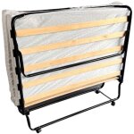 Lit pliant - 120x190 - gain de place - 12 lattes bois made in france - 1 / 2 personne Lit pliant - 120x190 - gain de place - 12 lattes bois made in france - 1 / 2 personne