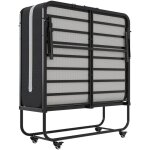 Msmask - lit pliant 90 x 200 cm, lit pliable adulte avec matelas en mousse de 10 cm, lit d'appoint pliable ...