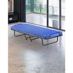 Lit pliant ada, lit pliant avec sommier � 12 lattes, matelas inclus, lit peu encombrant, 100% made in ...