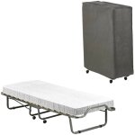 Lit pliant dpiate, lit pliant avec sommier  15 lattes, matelas inclus, lit peu encombrant, 100% made ...