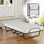 Costway lit pliant avec matelas en mousse à mémoire de forme de 10 cm, cadre de lit en métal robuste ... Costway lit pliant avec matelas en mousse à mémoire de forme de 10 cm, cadre de lit en métal robuste ...