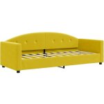 Lit de repos sans matelas jaune 80x200 cm velours vidaxl