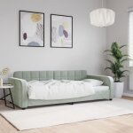 Lit de repos sans matelas gris clair 90x190 cm velours vidaxl