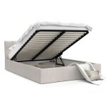 Kids literie - lit coffre rino 140x190 cm - sommier inclus cr�me