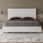 Lit sans sommier 160x190 fr�ne blanc new egos