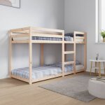 Bonnevie - lit simple pour adulte moderne - lit superpos cadre de lit - 75x190 cm bois de pin massif ...