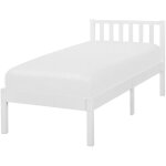Lit simple en bois blanc 90 x 200 cm elgant de style traditionnel pour chambre moderne ou scandinave ...