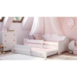 Lit simple pour enfants, canap - lit avec deuxime lit gigogne, lit dcor avec protection antichute, ...