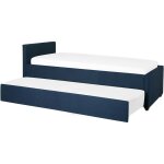 Lit simple gigogne en tissu bleu marine 80 x 200 cm elgant et classique pour chambre au style contemporain ...
