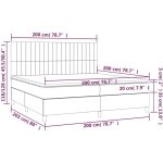Lit  sommier tapissier avec matelas crme 200x200 tissu 11