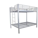 Homy france - lit superpos� 4 places 2 + 2 colosse gris 140x190 cm sommier inclus