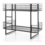 Les tendances - lit superpos 90x200 sommier inclus vipack oscar - noir