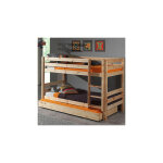 Les tendances - lits superposs 90x200 cm avec tiroir naturel - pino