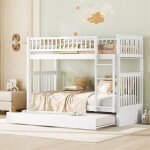Fortuna lai - lit superpos 90x200cm avec 1 lit gigogne 90x190cm, avec garde - corps haut escalier stable, ...