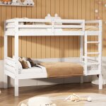 Hauss spole - lit superpos� enfant 2 personnes, 90�200 cm, amovible, avec �chelle, antichute, sans matelas, ...