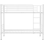 Lit superpos�  adam  - 90 x 190 cm - m�tal - blanc