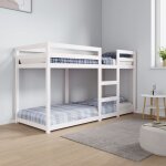Lit superpos blanc 75x190 cm bois de pin massif vidaxl