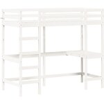 Vidaxl - lit superposé sans matelas blanc 80x200 cm bois de pin massif Vidaxl - lit superposé sans matelas blanc 80x200 cm bois de pin massif