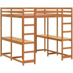 Vidaxl - lit superpos� et bureau et �chelle 160x200cm bois de pin massif