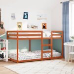 Lit superpos� cire marron 75x190 cm bois de pin massif