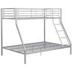 Vente - unique - lits superposs elevatio iv - 90 et 140 x 190 cm - acier - argent