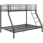 Vente - unique - lits superposs elevatio iv - 90 et 140 x 190 cm - acier - noir
