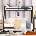 Lit superpos enfants 90x200 cm / 140x200 cm / 90x190 cm - avec 2 escalier, sommier  lattes en mtal, ...