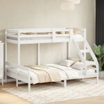 Lit superpos� sans matelas 80x200 / 140x200 cm blanc bois massif vidaxl