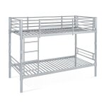 Lit superpos twins divisible - argent - 90 x 190