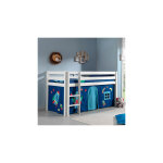Les tendances - lit surlev 90x200 cm avec chelle blanc dcor fuse - pino
