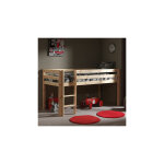 Lit surlev 90x200 cm avec chelle naturel - pino