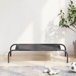 Lit sur�lev� pour chien noir s textil�ne vidaxl