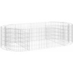 Vidaxl ? lit sur�lev� � gabion fer galvanis� 200x100x50 cm ? r�sistant � la rouille ? pour bordures solides ...