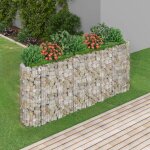 Vidaxl - lit sur�lev� � gabion fer galvanis� 260x50x100 cm
