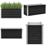 Vidaxl - lit surélevé de jardin anthracite 100x40x45 cm acier galvanisé - jardinière - bac de plantation ... Vidaxl - lit surélevé de jardin anthracite 100x40x45 cm acier galvanisé - jardinière - bac de plantation ...