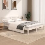 Lit avec une t�te de lit � design haute moderne 120x190 cm couleur : blanc