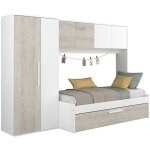 Veriaffari. it ? lit avec tiroirs 2 x 90 x 200 cm ? armoire int�gr�e ? panneau de particules m�lamin� ...