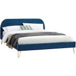 Concept - usine - lit velours phoenix pied �pingle laiton